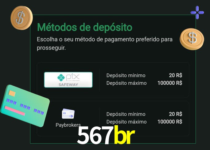 O cassino 567br oferece uma grande variedade de métodos de pagamento